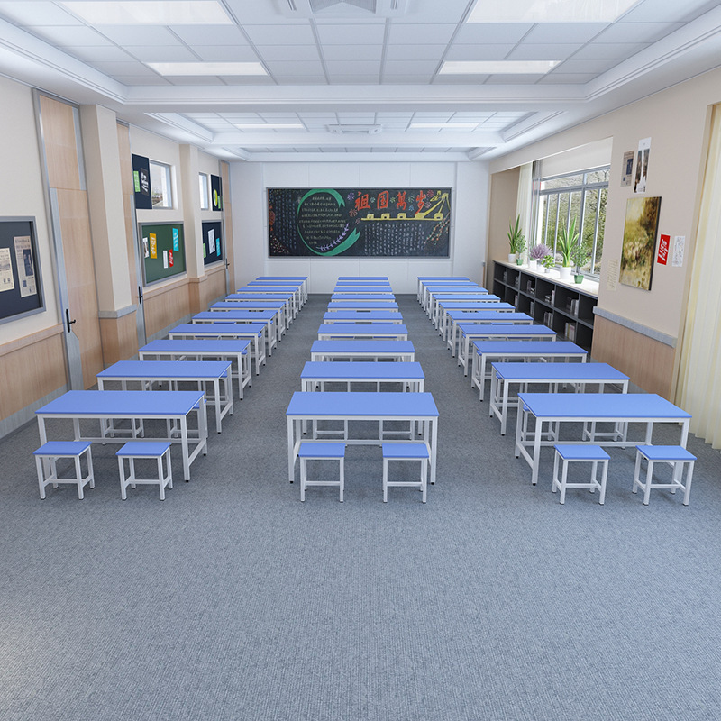 中小学生教室课桌椅辅导培训机构桌子双人套装组合学校补习班桌椅