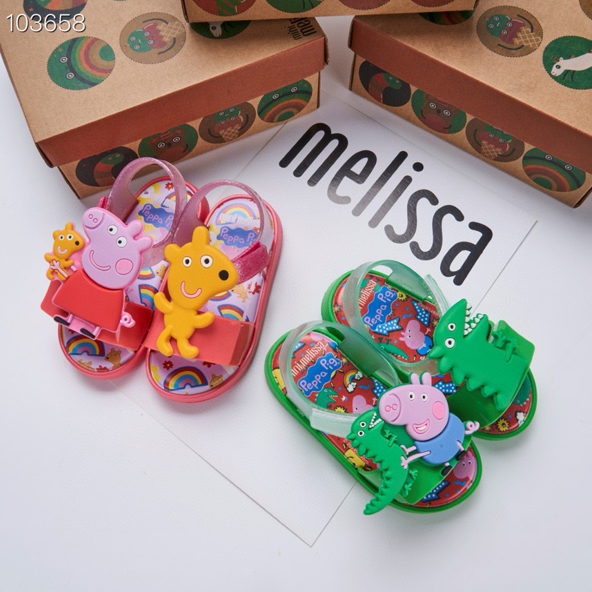 2024新款男女孩卡通凉鞋软底露趾魔术贴童鞋夏小猪佩琪恐龙沙滩鞋