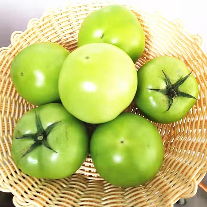 青番茄新鲜绿西红柿1/3/5斤青西红柿子孕妇绿番茄整箱一件代发