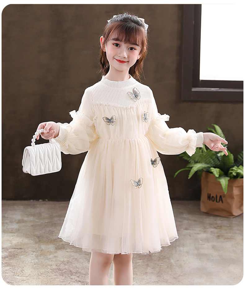 女童秋款童装毛衣裙秋装儿童裙子洋气时髦公主裙秋冬潮衣春