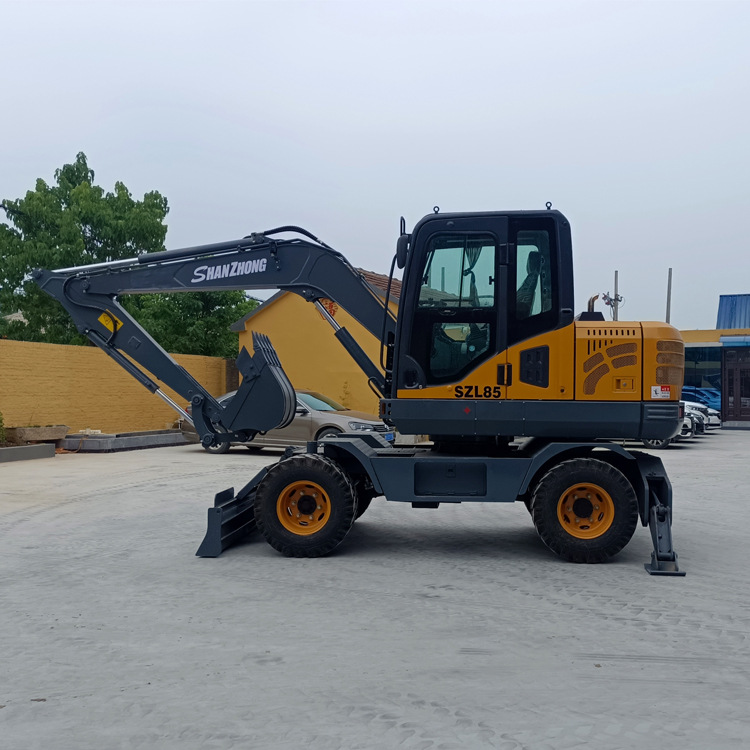 轮挖厂家供应出口型无级变速自动挡小型挖土机钩机 8吨轮式挖掘机