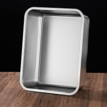 304不锈钢平底盘长方形托盘方盆商用食堂餐厅烤鱼盘加深带盖方盘