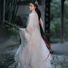 秋风词新款汉服女超仙飘逸仙女古装民族舞蹈演出服清冷齐腰魏晋风