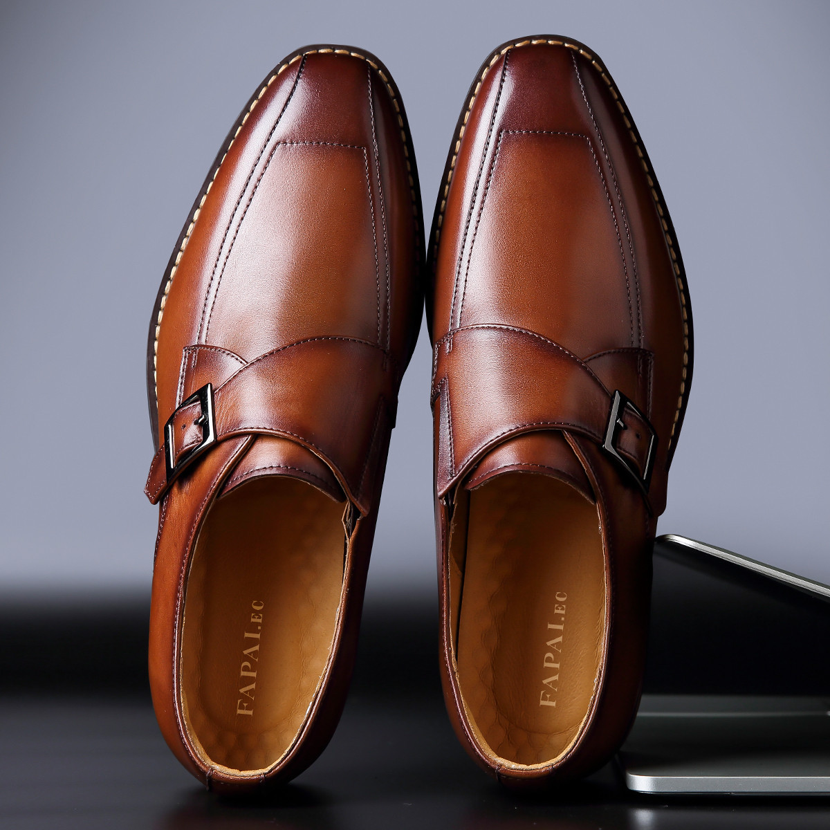 男士商务皮鞋高端2023秋季新款牛皮德比鞋英伦风爸爸中年工装皮鞋