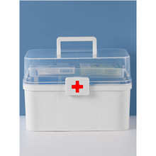 药箱家庭装家用大容量常用药品收纳盒多层大号急救医药箱透明便携