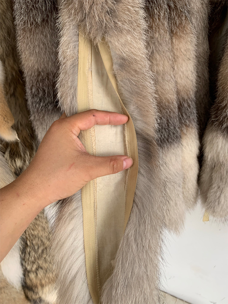 狐狸大帽条进口银兰狐狸毛领北面羽绒服皮草毛领大鹅款仿狼毛领子