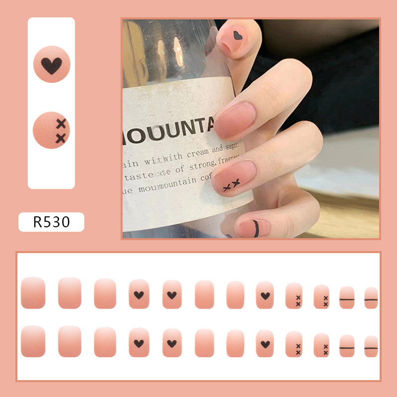 Nail Tip Finished Product Wholesale Wear Armor Summer Sweet Cool Series Ins Style Wear Nail Sticker Nail Sticker Nail Tip Detachable