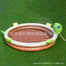 定制 PVC充气儿童海龟游泳池户外大型号海洋池家用宝宝喷水戏水池