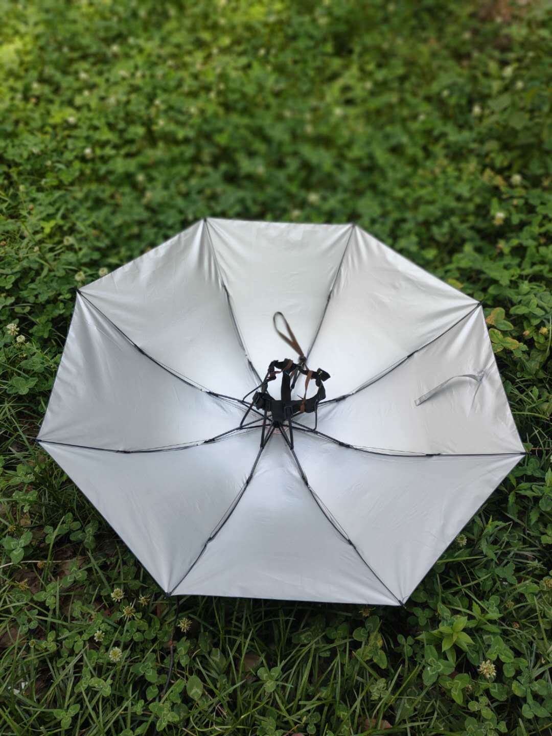 伞帽头戴式特大号钓鱼伞成人三折伞帽子户外晴雨两用斗笠伞采茶伞