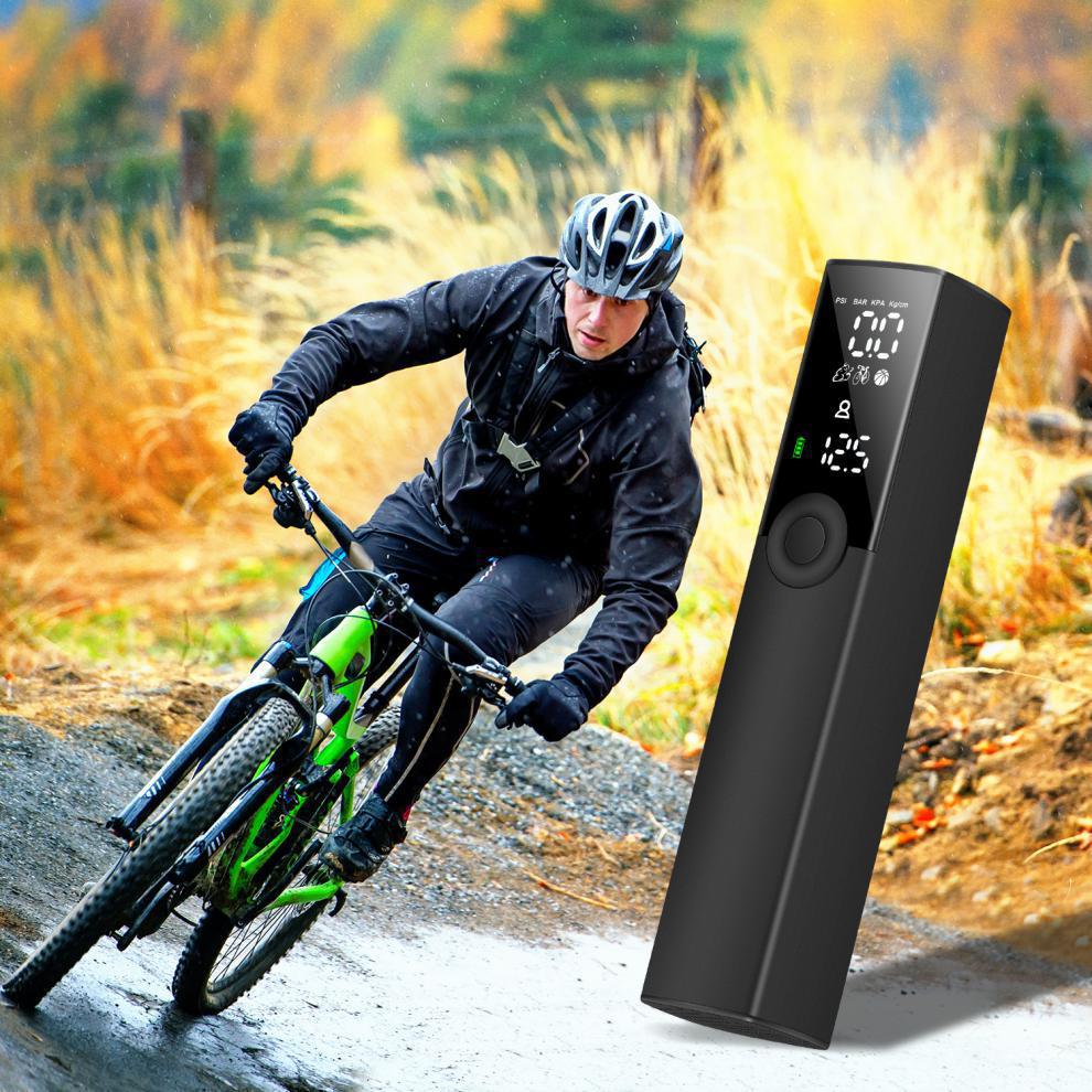 户外骑行电动车载充气泵手持数显自行车轮胎无线打气泵车胎打气筒