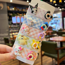 可爱发夹卡通甜甜圈发卡网红2022年新款刘海夹侧边夹子头饰bb夹子