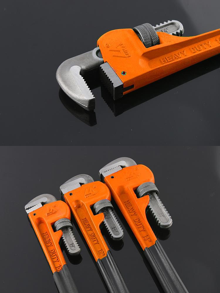 家用管钳美式重型水管钳管子钳多功能活口钳勾型水管扳手水暖工具