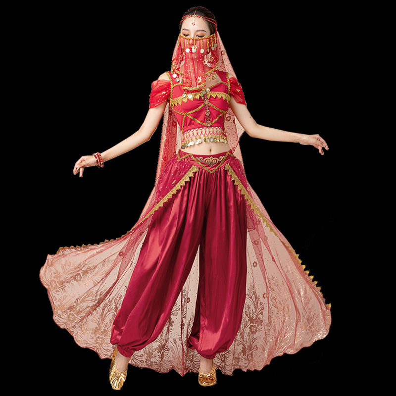 新款印度舞蹈服装女肚皮舞服饰西域舞姬古装异域风情演出服