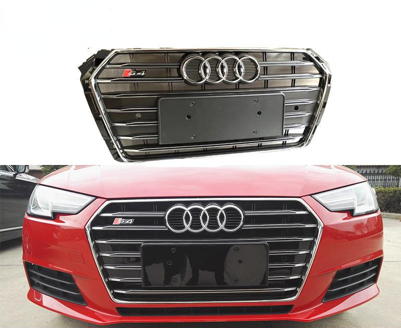 适用于17-19款奥迪a4改装新款s4中网前进气格栅保险杠装饰配件