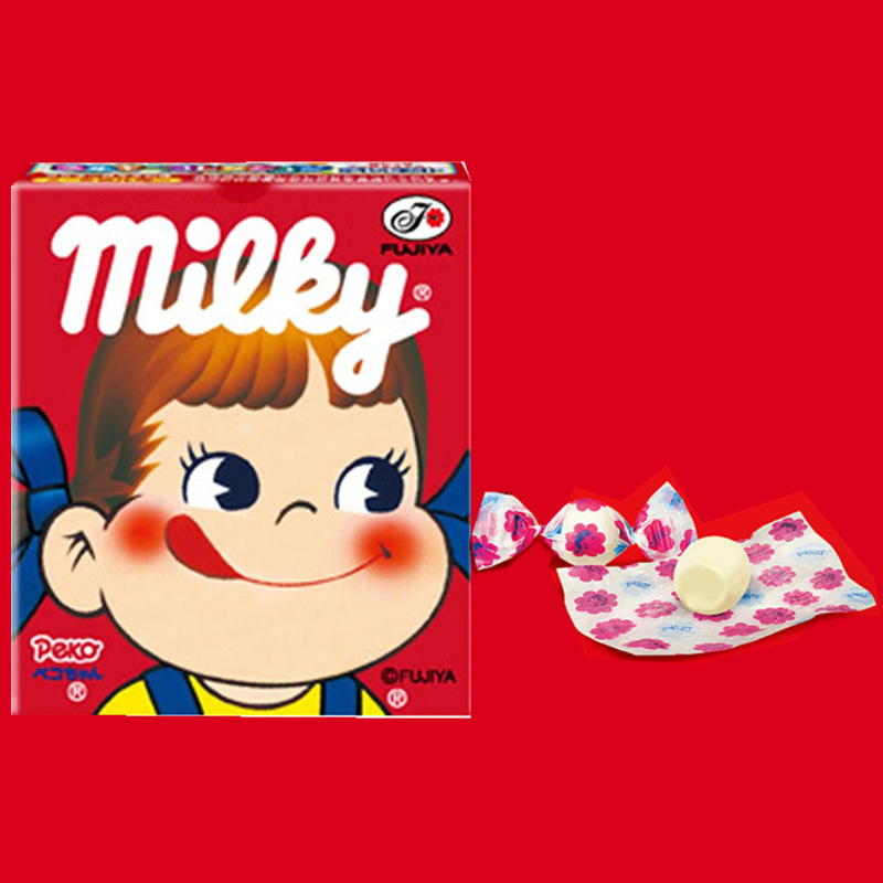 日本进口小朋友儿童零食不二家milky牛奶糖牛奶妹7粒入迷你盒装