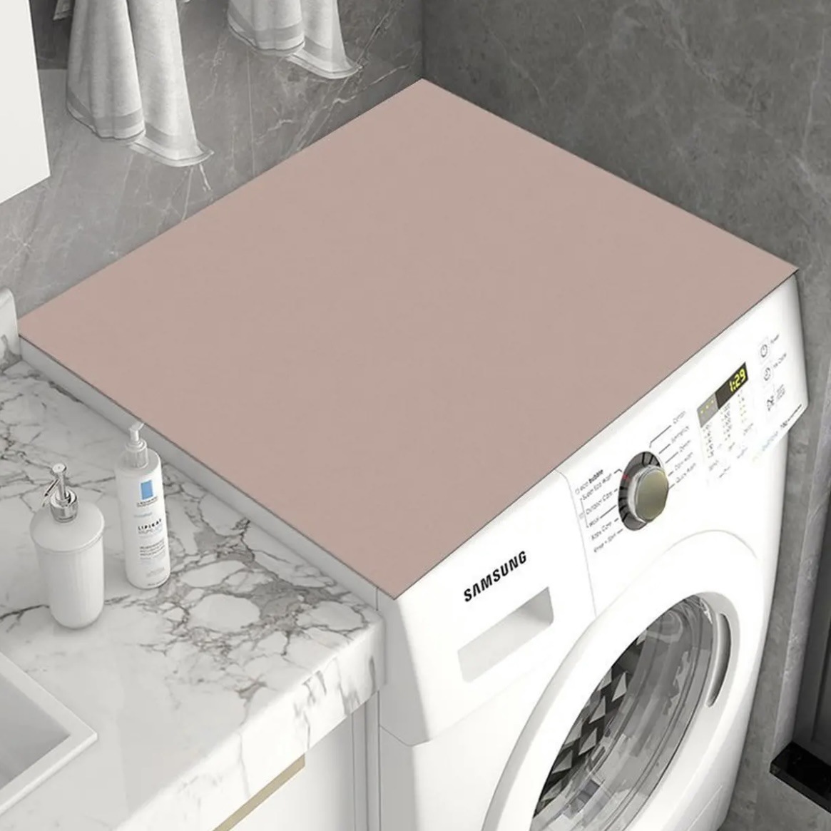 Temu Cross-Border Washing Machine Hydrophilic Pad Quick-Drying Faux Leather Floor Mat Bathroom Non-Slip Mat Oil-Proof Carpet Kitchen Pad