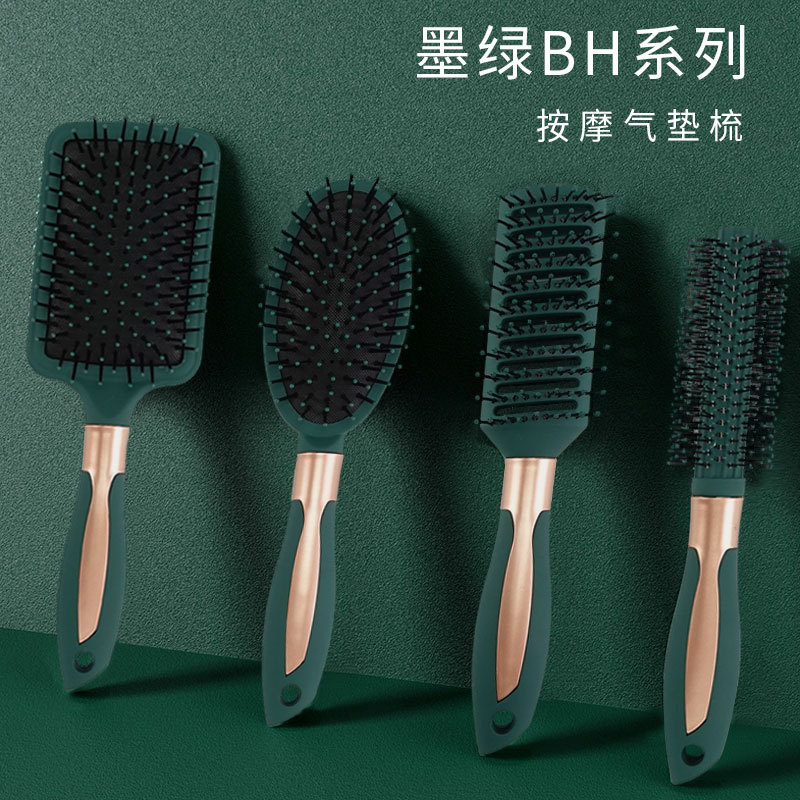 Hair Curling Comb Inner Buckle Cylinder Rolling Comb Blow Hair Shape Massage Cushion Comb Household Female Short Hair Long Hair for Personal Use