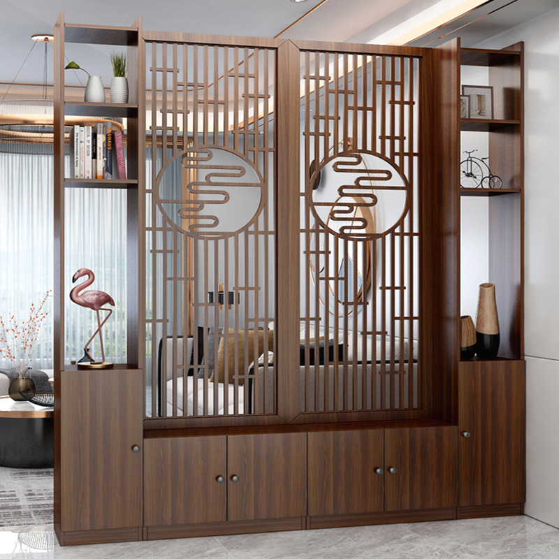 玄关隔断柜雕花屏