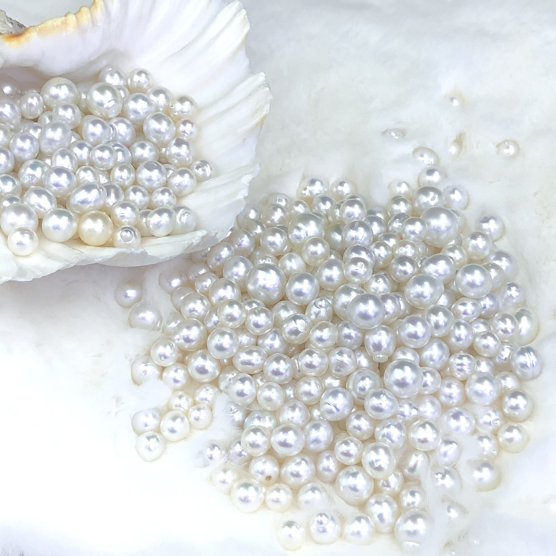 澳白巴洛克有核8-12mm个别瑕疵白色海水珍珠 diy项链 厂家直售