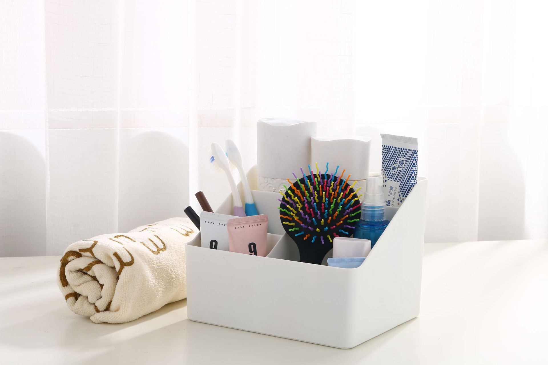 桌面装饰收纳盒宿舍学生桌面护肤品杂物收纳盒简约桌面杂物收纳盒