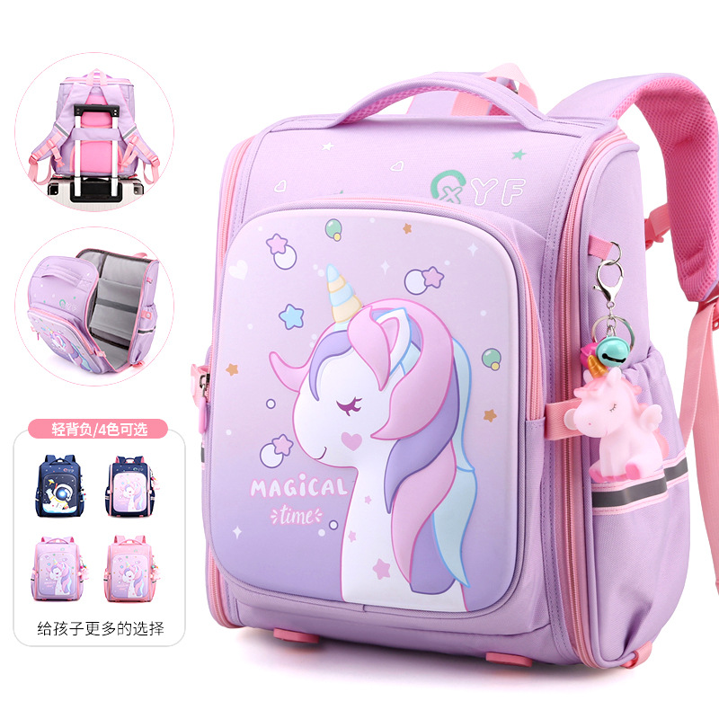 Schoolbag Boy Elementary School Students Girls 123 Grade Female Korean Style New Super Light Stool Spine Protection Children Burden Alleviation Backpack