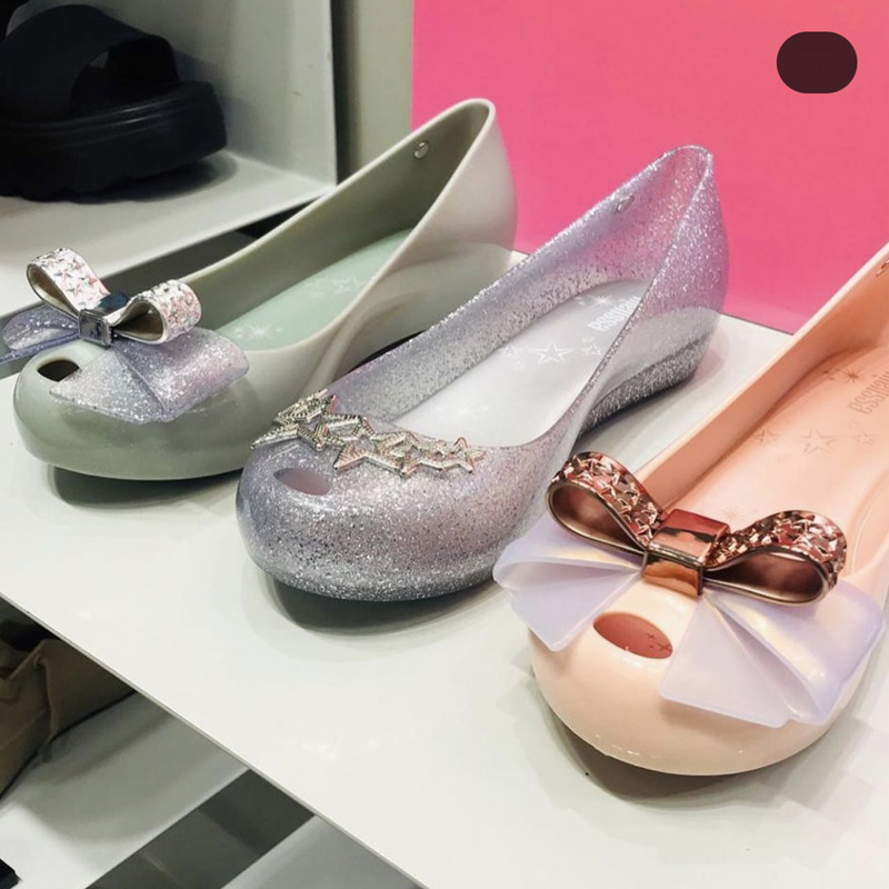 2021新款巴西正品梅丽莎女鞋果冻鞋女凉鞋 铆钉蝴蝶结单鞋