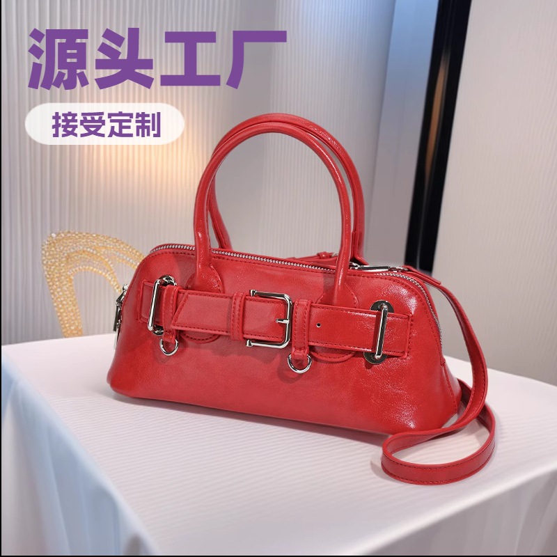 小众韩系腋下包包女通勤欧美复古皮带扣单肩包手提斜挎女复古风