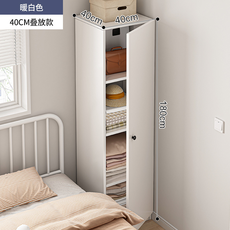 Single-Door Wardrobe Household Bedroom Rental Room Corner Little Closet Covers an Area of Small Simple Assembly Wardrobe Storage Cabinet