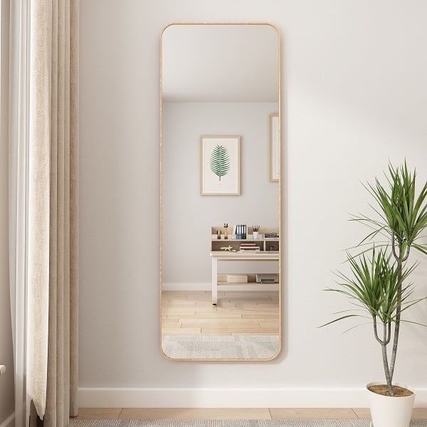 INS Full-Length Mirror Household Mirror Wall Hanging Floor Dual-Use Clothing Store Full-Length Mirror Light Luxury Slimming Self-Shooting Mirror Wholesale