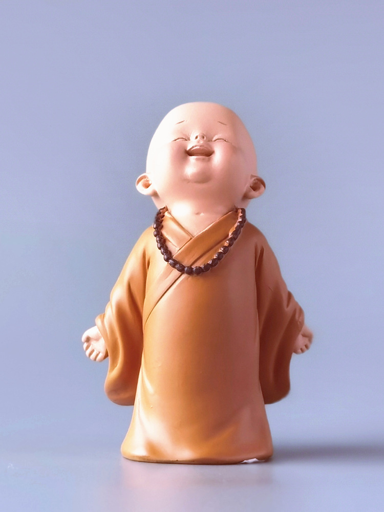 迷你小佛像一休慧能小和尚摆件禅意古风茶台办公桌装饰品日式沙弥