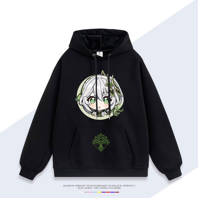 原神衣服纳西妲小草神连帽卫衣游戏动漫周边外套潮流休闲上衣外贸