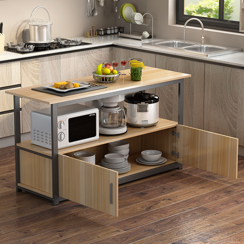 创意厨房切菜桌多层简易操作台多功能切菜台微波炉置物收纳架批发