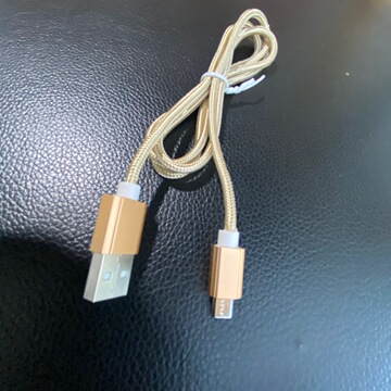 安卓v8数据线microusb铝壳编织充电线小风扇充电宝暖手宝配线