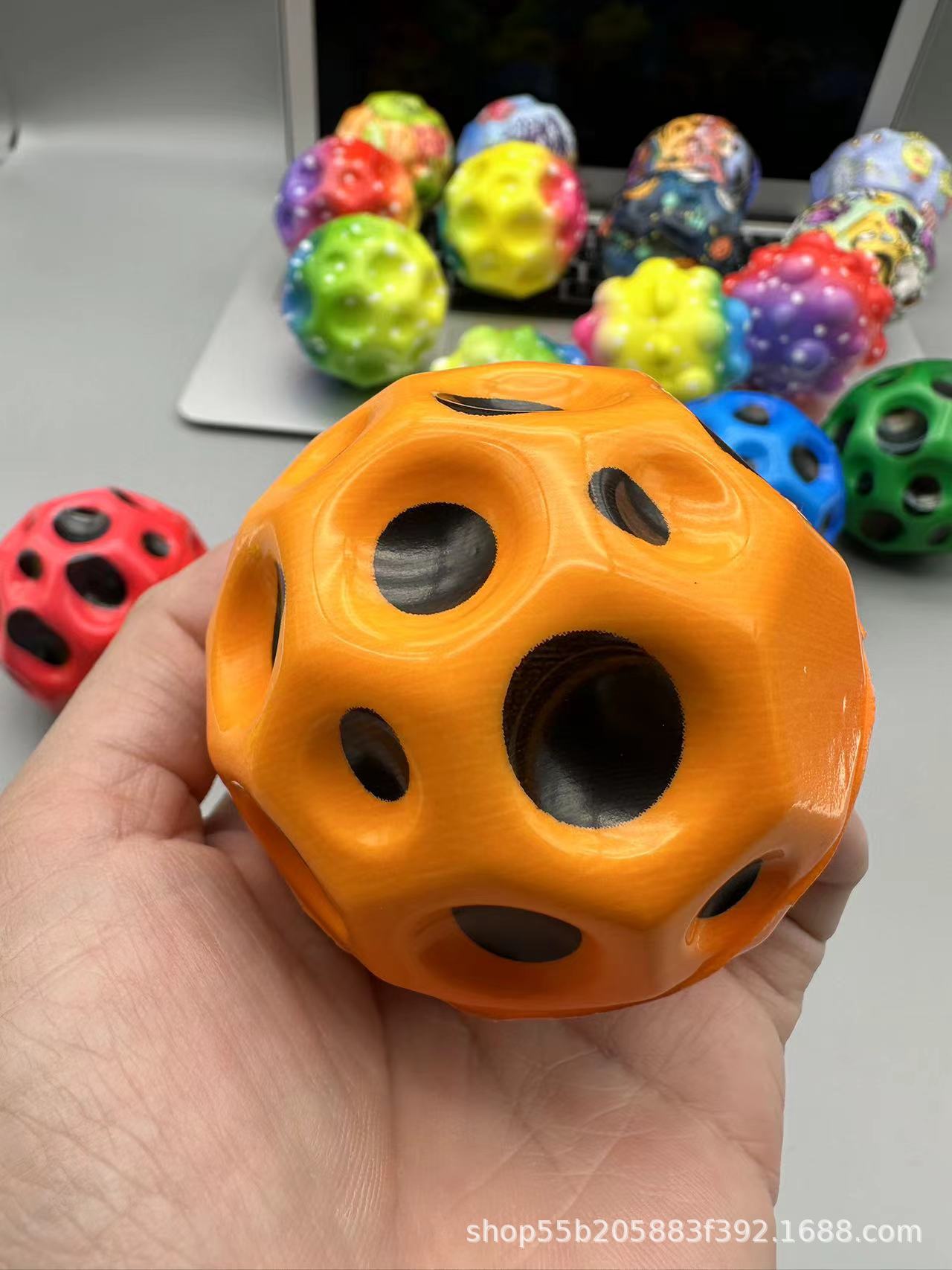 Cross-Border Hot Elastic Ball PU Foam Ball High Bullet Ball Holed Balls Multihole Ball Parent-Child Interactive Decompression Vent Toys