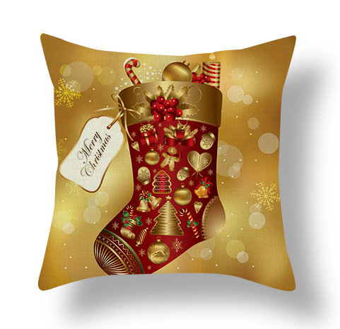 New Nordic Christmas Pillow Cover Snowman Santa Claus Peach Skin Fabric Pillow Sofa Bed Throw Pillowcase