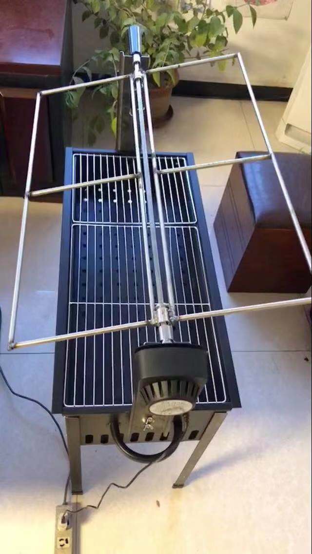 大烤全羊架子自动旋转烤羊腿炉子烤鸡烤乳猪整只兔鸭鹅烧木炭烤架