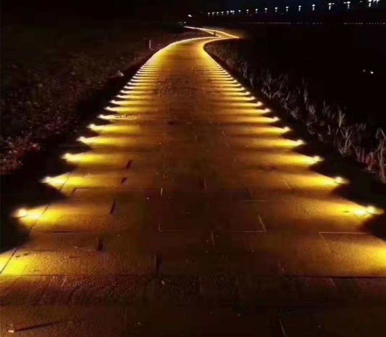 网红步道灯明装透光地埋灯dmx512外控侧发光台阶灯免开孔地埋灯