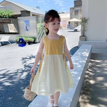 女童连衣裙2024夏季新款韩版洋气裙子夏装棉儿童网红宝宝公主裙