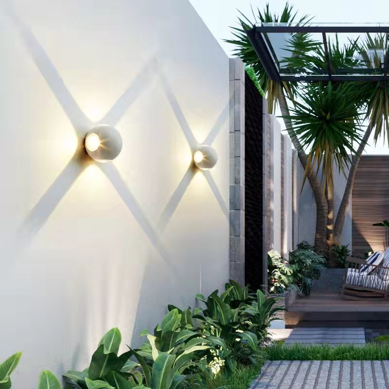 壁灯户外防水现代精灵球圆形别墅墙壁走廊过道阳台外墙门口灯