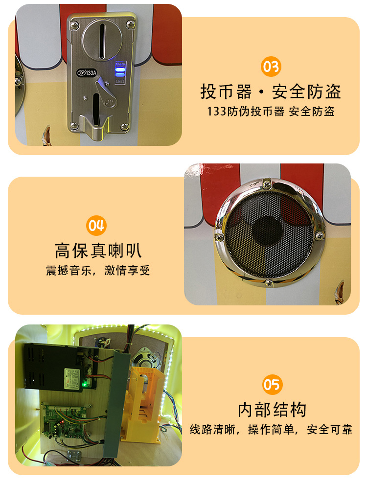 儿童投币游戏机电玩城设备萌虎卡片机超市商用游艺机游乐场机器