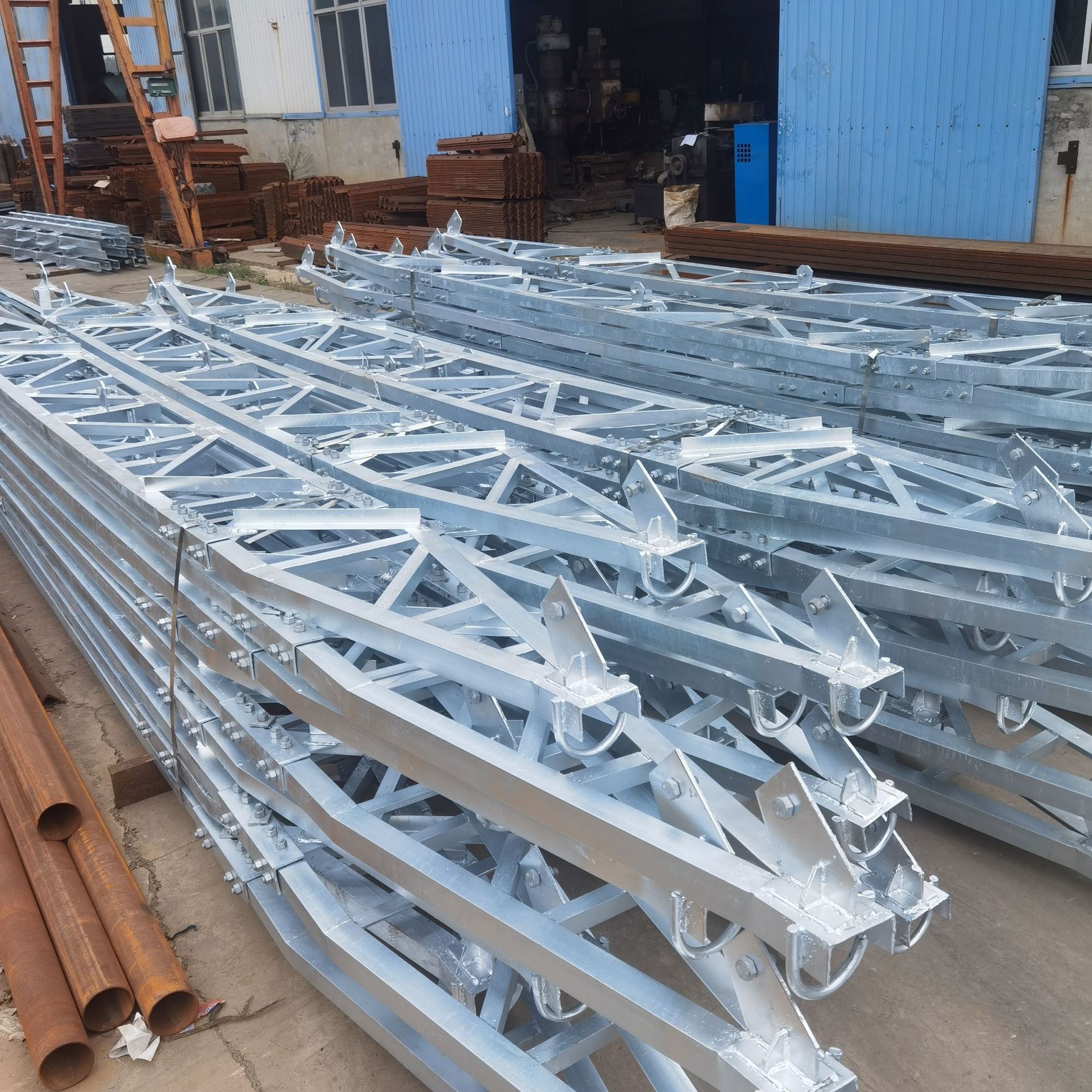 35kv线路热镀锌电力角铁横担抱箍支架叉梁金具铁件