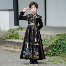 汉服男童2025新款国风古装秋冬款帅气儿童小少爷武侠演出服男唐装