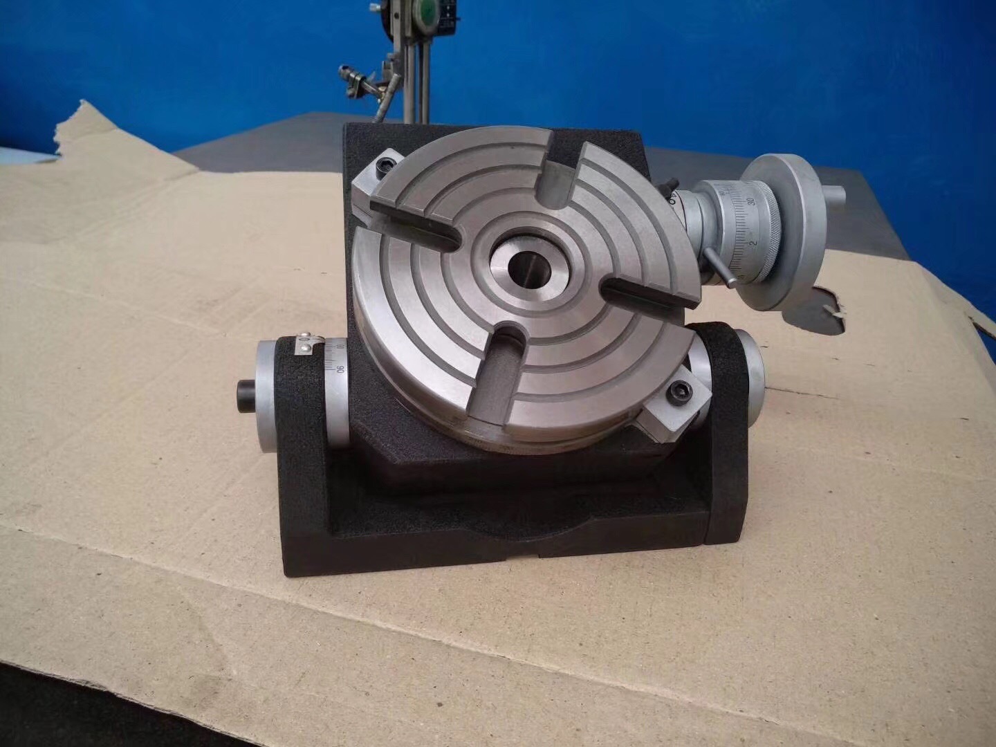 精密tsk6寸可倾斜分度盘可调角度铣床回转工作台360°旋转分度头