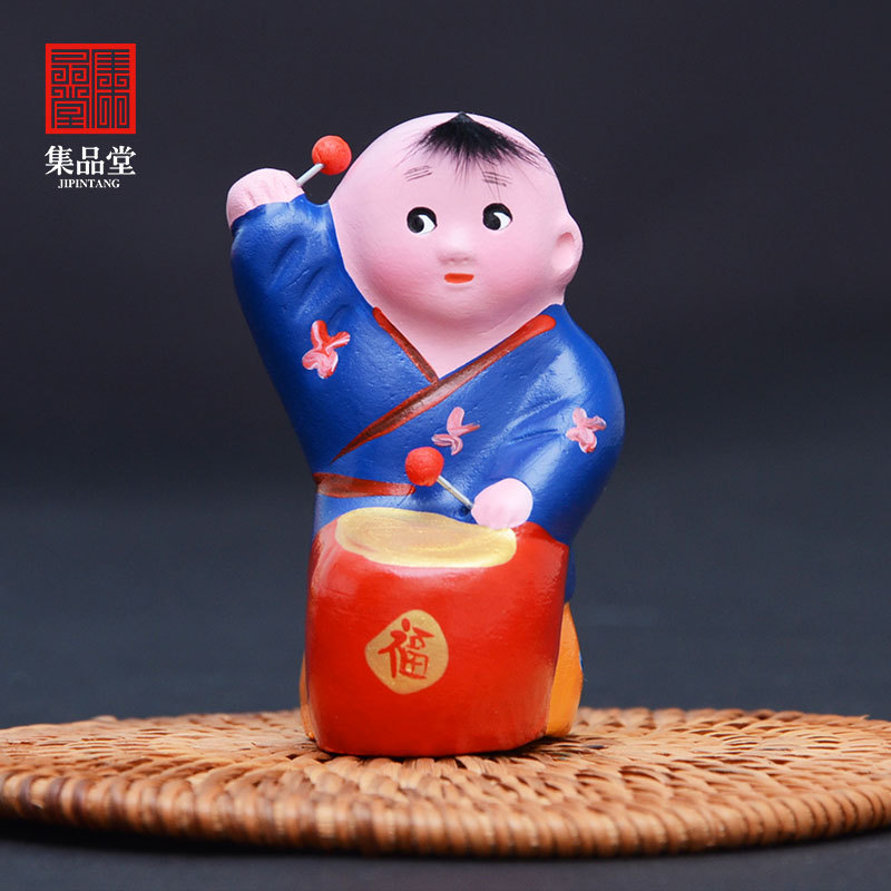 天津泥人张小百子娃娃民间手工艺品泥塑小泥人摆件北京旅游纪念品