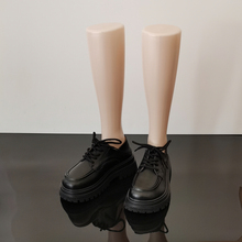 新款女脚模特塑料白色肤色平底鞋模中筒袜模36码穿鞋脚模型小腿云