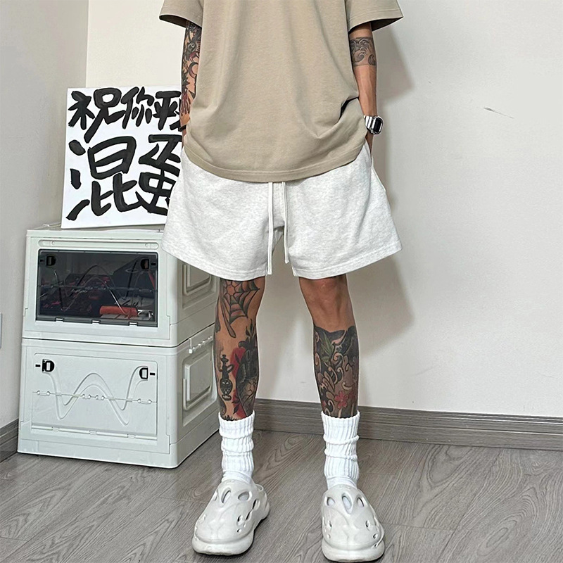 425g重磅毛圈纯棉美式高街短裤男夏季篮球健身五分休闲运动裤子潮