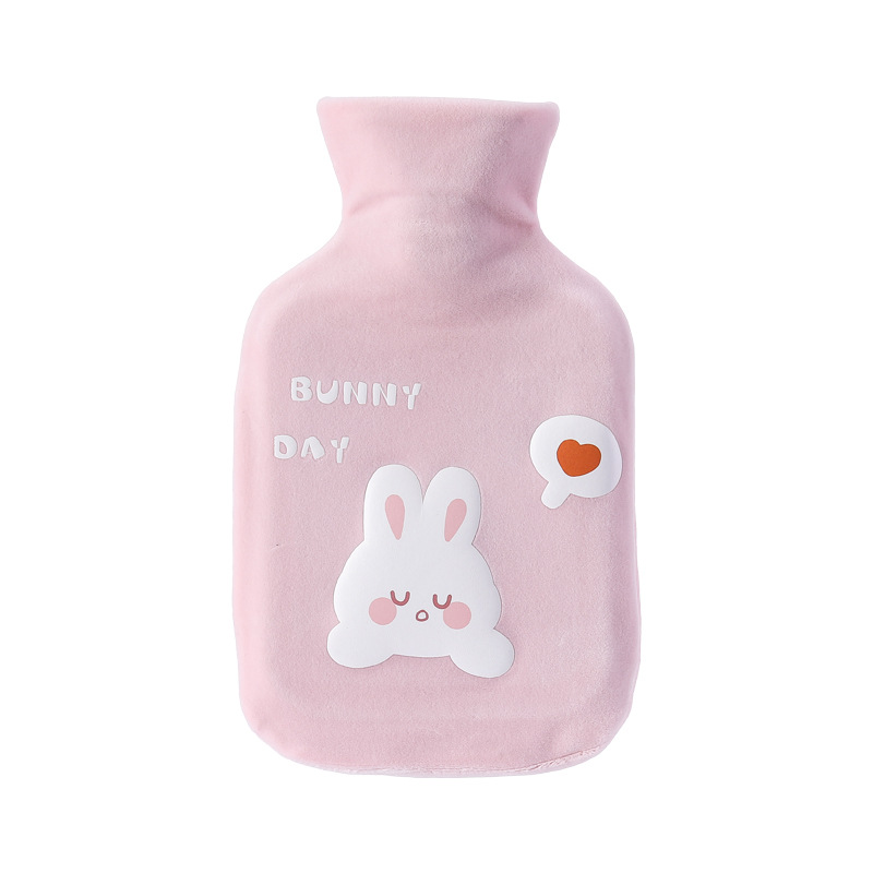 Cute Silly Bear Explosion-Proof Rubber Water-Injection Bag Plush Removable and Washable Flannel Hand Warmer