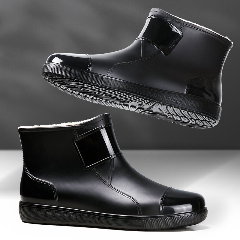 雨鞋男防滑短筒雨靴低帮平底胶鞋厨房工作钓鱼劳保耐磨成人防水鞋