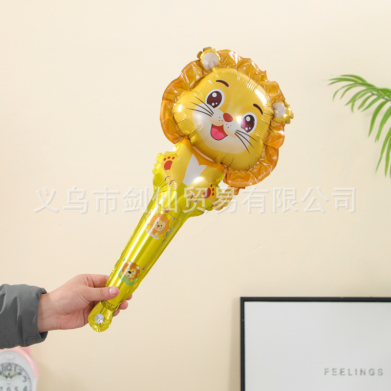 Children's Day Cartoon Aluminum Balloon Handheld Thunder Sticks WeChat Push Scan Code 61 Gift Large Size Toy Ball