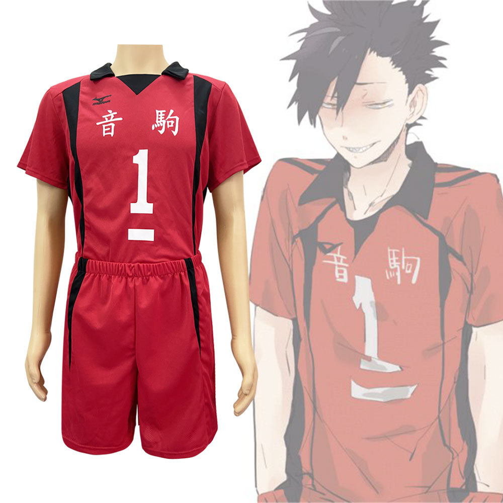 排球少年音驹高中黑尾铁朗孤爪研磨cosplay服短袖t恤球衣排球套装